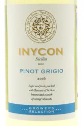 вино Иникон Гроуверс Селекшн Пино Гриджио 0.75 л белое сухое этикетка