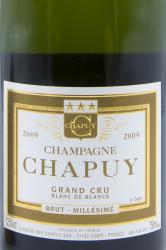 шампанское Chapuy Carte Verde Brut Reserve Grand Cru Millesime 2009 0.75 л этикетка