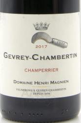 вино Henri Magnien Gevrey-Chambertin Champerrier 0.75 л красное сухое этикетка