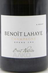 Benoit Lahaye Brut Nature Grand Cru - шампанское Бенуа Лайе Брют Натюр Гран Крю 0.75 л