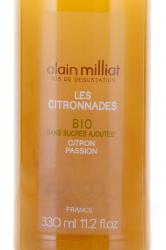 Alain Milliat les Citronnades Citron Passion - напиток Ален Мийя Ситронад Лимон Маракуйя 0.33 л этикетка