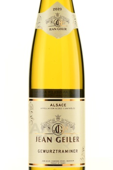 Jean Geiler Gewurztraminer Alsace AOC - вино Жан Гейлер Эльзас Гевюрцтраминер АОС 2020 год 0.75 л белое полусухое