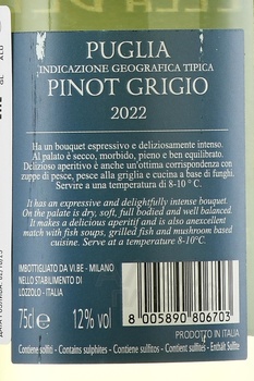 Stella Bella Pinot Grigio - вино Стелла Белла Пино Гриджио 2022 год 0.75 л белое сухое