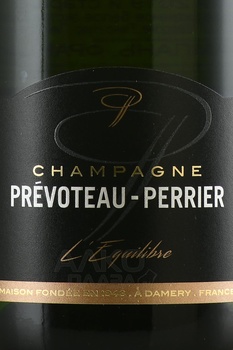 Prevoteau-Perrier L’Equilibre Brut - шампанское Превото-Перье Л’Экилибр Брют 2019 год 0.75 л белое экстра брют в п/у