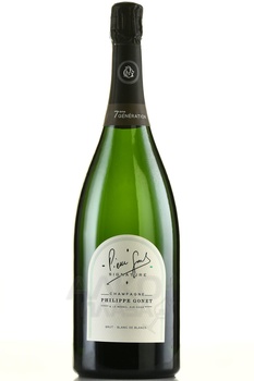 Champagne Philippe Gonet Blanc de Blancs Brut Signature - шампанское Филипп Гоне Блан де Блан Брют Синьятюр 2020 год 1.5 л белое брют в п/у