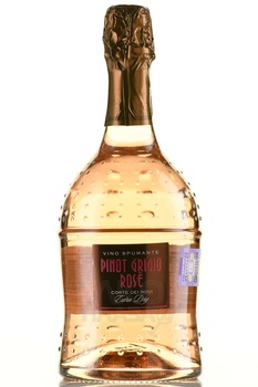 Corte dei Rovi Pinot Grigio Spumante Extra Dry - вино игристое Корте дей Рови Пино Гриджо Спуманте Экстра Драй 0.75 л розовое брют
