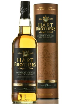 Hart Brothers Girvan Single Grain Scotch Whisky 29 Year Old - виски Харт Бразерс Гирван Сингл Грейн Скотч Виски 29 лет 0.7 л в тубе