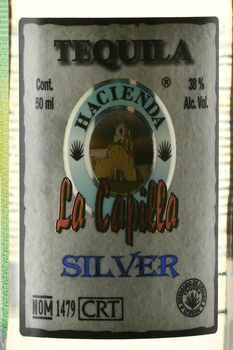 Tequila Hacienda La Capilla Silver - текила Асьенда Ла Капилья Сильвер 0.05 л