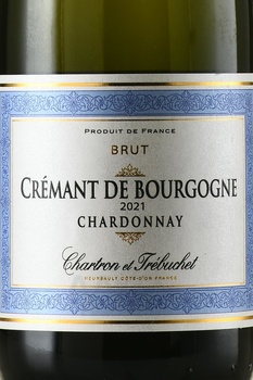 Chartron et Trebuchet Cremant de Bourgogne Chardonnay - вино игристое Шартрон э Требюше Креман де Бургонь Шардоне 2021 год 0.75 л белое брют в п/у