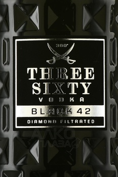 Three Sixty Black - водка Три Сиксти Блэк 0.7 л