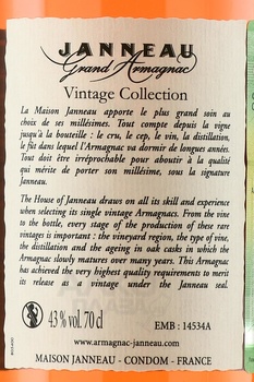 Janneau Vintage Collection 1982 Gift Box - арманьяк Жанно Винтажная Коллекция 1982 года 0.7 л в п/у