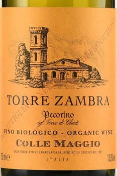 Torre Zambra Colle Maggio Pecorino Abruzzo DOC - вино Колле Маджо Пекорино 0.75 л белое сухое