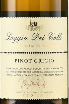 Pinot Grigio Loggia dei Colli - вино Пино Гриджио Лоджа дей Колли 2023 год 0.75 л белое сухое