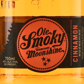 Ole Smoky Tennessee Cinnamon Moonshine - водка Муншайн Оле Смоуки Теннесси Синамон 0.75 л