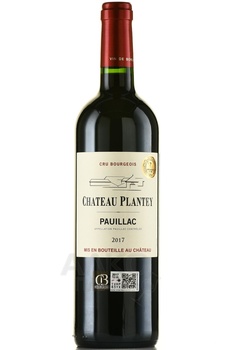Chateau Plantey Pauillac Cru Bourgeois - вино Шато Планте Пойяк Крю Буржуа 2017 год 0.75 л красное сухое