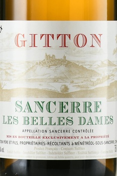 Gitton Pere & Fils Sancerre Les Belles - вино Життон Пэр э Фис Сансер Ле Бэль 0.75 л белое сухое