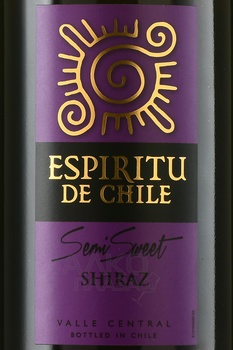 Espiritu de Chile Shiraz - вино Еспириту Де Чили Шираз 2023 год 0.75 л красное полусладкое