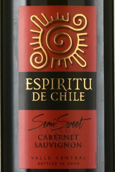 Espiritu de Chile Cabernet Sauvignon - вино Еспириту Де Чили Каберне Совиньон 2023 год 0.75 л красное полусладкое