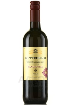 Pontebello Sangiovese Puglia - вино Понтебелло Санджовезе Пулия 2022 год 0.75 л красное сухое