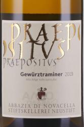 вино Аббация ди Новачелла Препозитус Гевюрцтраминер ДОК 0.75 л белое сухое этикетка