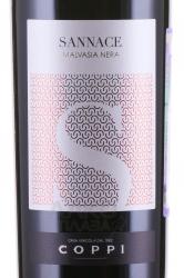 вино Санначе Мальвазия Нера 0.75 л красное сухое этикетка