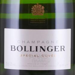 шампанское Bollinger Special Cuvee Brut  0.75 л этикетка