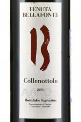 вино Беллафонте Колленоттоло Монтефалко Сагрантино 0.75 л красное сухое этикетка