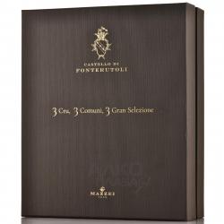 Набор из 3-х бутылок Castello Fonterutoli Chianti Classico Gran Selezione DOCG - Кьянти Классико Кастелло Де Фонтерутоли Гран Селиционе 2017 год подарочная коробка