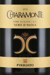вино Chiaramonte Nero d’Avola 0.75 л этикетка