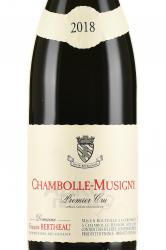 вино Шамболь-Мюзиньи Премье Крю АОС 0.75 л красное сухое этикетка