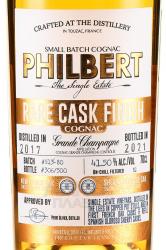 Cognac Philbert Rare Cask Finish Grande Champagne - Коньяк Фильбер Рэр Каск Финиш Гран Шампань 0.7 л в п/у