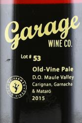 вино Garage Wine Co. Old-Wine Pale 0.75 л этикетка