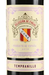 вино Seleccion de Fincas Tempranillo Rioja DOC 0.75 л красное сухое этикетка