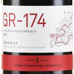 вино Casa Gran del Siurana GR-174 Priorat 0.75 л этикетка