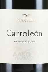вино Pardevalles Carroleon 0.75 л красное сухое этикетка