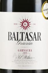 вино Бальтасар Грасиан Эль Политико Гарначо 0.75 л красное сухое этикетка