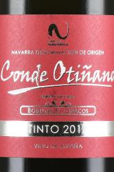 вино Конде Отинано Тинто Бодегас Эль Сидакос 0.75 л красное сухое этикетка
