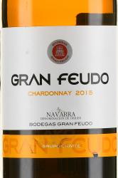 вино Gran Feudo Chardonnay 0.75 л белое сухое этикетка