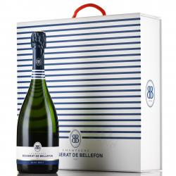 Champagne Besserat de Bellefon - шампанское Шампань Бессера де Бельфон 0.75 л белое брют в п/у с бокалами