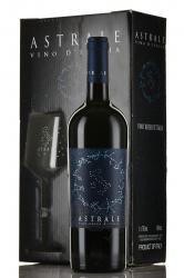 вино Астрале 0.75 л красное сухое + бокал подарочная коробка