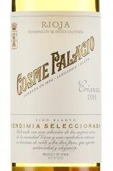 Cosme Palacio Crianza Blanco Rioja - вино Косме Паласьо Крианса Бланко Риоха 0.75 л белое сухое