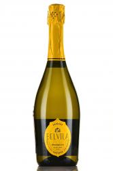 Belvila Prosecco DOC Spumante Extra Dry Villa Degli Olmi - вино игристое Белвила Просекко Спуманте Экстра Драй 0.75 л белое сухое в п/у с 2-мя бокалами