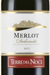 вино Mezzacorona Terre del Noce Merlot Dolomiti 0.75 л красное сухое этикетка