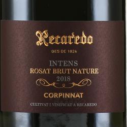 Recaredo Intens Rosat Brut Nature - вино игристое Рекаредо Интенс Розат Брют Натюр 0.75 л розовое экстра брют в п/у