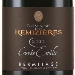 Domaine des Remizieres Cuvee Emilie Hermitage - вино Домен де Ремизьер Кюве Эмиль Эрмитаж 0.75 л белое сухое