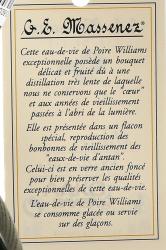 Massenez. G.E. Massenez Eau de vie Poire Williams gift box - ликер Ж.Е. Массене О-Де-Ви Груша Вильямс Ориджин 0.5 л в п/у