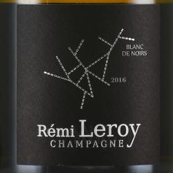 Champagne Remi Leroy Millesime Blanc de Noirs Brut Natur - шампанское Шампань Реми Леруа Миллезим Блан де Нуар Брют Натюр 0.75 л белое экстра брют