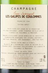 Jean Servagnat Les Galipes De Coulommes Premier Cru - шампанское Жан Сервань Ле Галип Де Кулёмм Премье Крю 0.75 л белое экстра брют