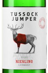 вино Tussock Jumper Riesling 0.75 л белое полусладкое этикетка