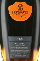 Calvados Lecompte Millesime Pays d’Auge 1999 - кальвадос Леконт Миллезиме Пэй д’Ож 1999 год 0.7 л в д/у